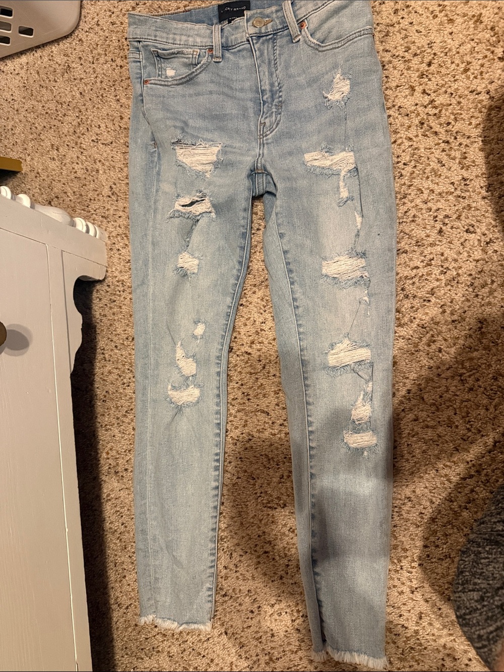 Lucky Brand Light Blue Distressed Skinny Jeans